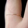 HANNAH NAOMI NEW IN SMOOTH THIN STACKING RING ROSE GOLD