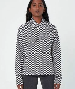 DUSHYANT LONG SLEEVE CHECKERED TOP