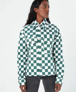 DUSHYANT LONG SLEEVE CHECKERED TOP SPRING '22
