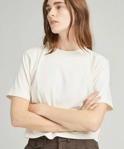 RICHER POORER RELAXED SHORT SLEEVE CROP TEE BONE CLOTHING