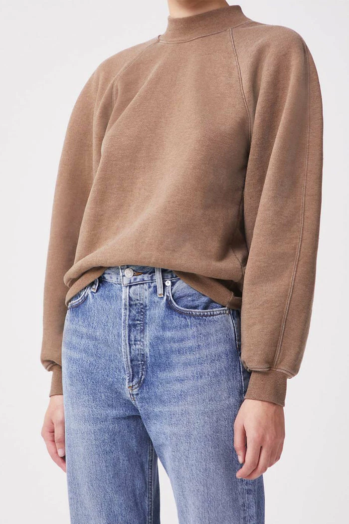 AGOLDE TARRON MOCK NECK SWEATSHIRT 4 AGOLDE TARRON MOCK NECK SWEATSHIRT