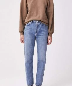 AGOLDE TARRON MOCK NECK SWEATSHIRT