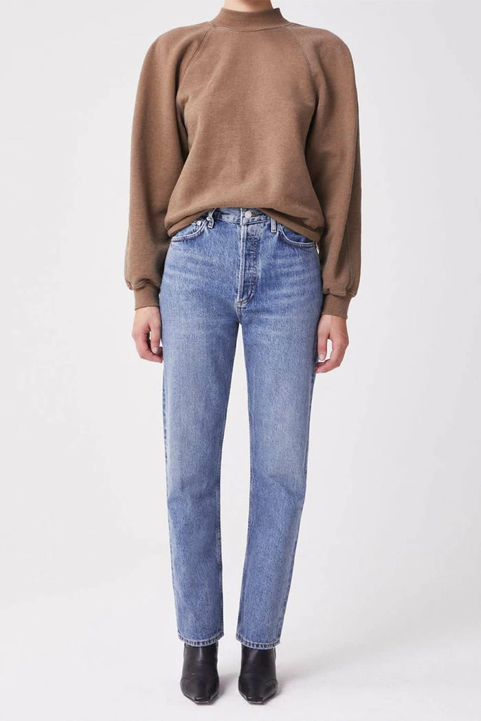 AGOLDE TARRON MOCK NECK SWEATSHIRT 2 AGOLDE TARRON MOCK NECK SWEATSHIRT