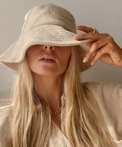 ARAMINTA JAMES TERRY BUCKET HAT BISCUIT SALE