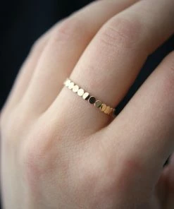 HANNAH NAOMI NEW IN THICK BEAD STACKING RING